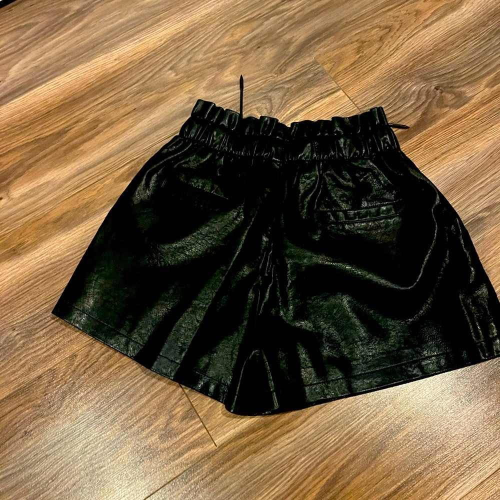 Faux leather high waisted pants; never worn